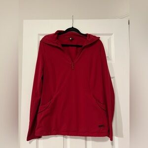 Roots Vibrant Red half zip size S